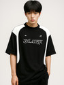 Jump Cuts Printed Men Round Neck Black