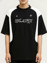 Jump Cuts Printed Men Round Neck Black