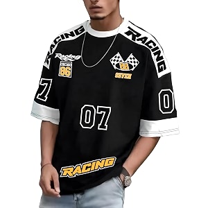 Jump CutsPrinted Tshirt for MenDrop Shoulder Tshirt