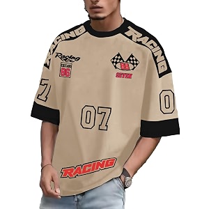 Jump CutsPrinted Tshirt for MenDrop Shoulder Tshirt