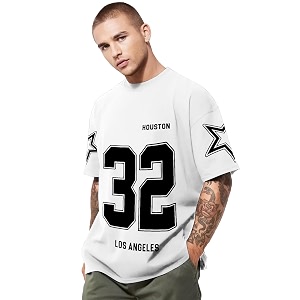 Jump Cuts Mens Printed 3 4th Sleeve