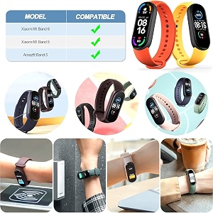 jump start silicone replacement bracelet watch bands for xiaomi mi band 6mi band 5amazfit band 5 - select your model amp color from list