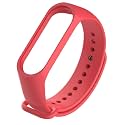 Jump Start Watch Strap for Xiaomi mi Band 3/Xiaomi mi Band 4, Soft Silicone Replacement Band Fitness Sports Activity Bracelet Wristband with Clasp for Xiaomi Mi Band 3/Mi Band 4 (RED)