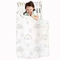 JumpOff Jo Nap Mat for Kids - Cozy Kids Rest Mat with Removable Pillow and Ultra Soft Blanket for Preschool, Daycare, and Sleepovers - Rainbow Dash