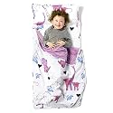 JumpOff Jo Nap Mat for Kids - Cozy Kids Rest Mat with Removable Pillow and Ultra Soft Blanket for Preschool, Daycare, and Sleepovers - Pink Dino