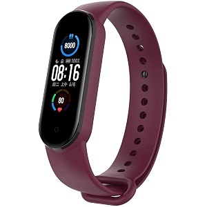 jump start xiaomi mi 56 replacement band silicone strap fashion bracelet not compatible with mi band 34- winered