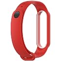 JUMP START Xiaomi Mi Band 5/6 Replacement Watchband Silicone Strap Fashion Colour Bracelet (Not Compatible with Mi Band 3/4) -Red