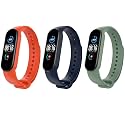 JumpStart Premium Soft Silicone Mi Band 6 Strap Stylish Replacement Wristband Strap Fashion Accessory for Xiaomi Smart Mi Band 6 (Latest Release) (Combo Pack of 3 Straps)