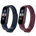 JumpStart Premium Soft Silicone Mi Band 6 Strap Stylish Replacement Wristband Strap Fashion Accessory for Xiaomi Smart Mi Band 6 (Latest Release) (Combo Pack of 2 Straps)
