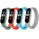 JumpStart Premium Soft Silicone Mi Band 6 Strap Stylish Replacement Wristband Strap Fashion Accessory for Xiaomi Smart Mi Band 6 (Latest Release) (Combo Pack of 4 Straps)