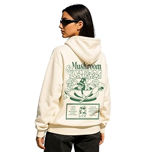 JUNEBERRY Cotton Fleece Regular Fit Hooded Sweatshirt