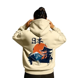 JUNEBERRY Cotton Fleece Regular Fit Hooded Sweatshirt