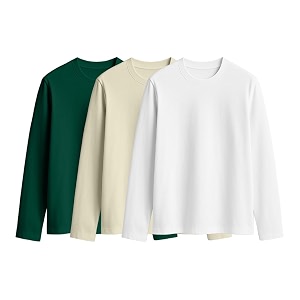 JUNEBERRY Cotton Round Neck Regular Fit Plain