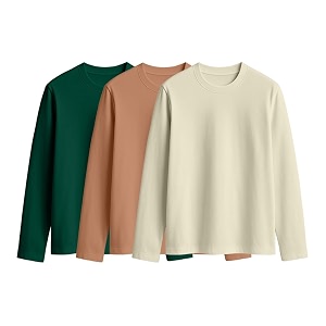 JUNEBERRY Cotton Round Neck Regular Fit Plain