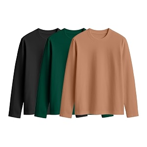 JUNEBERRY Cotton Round Neck Regular Fit Plain