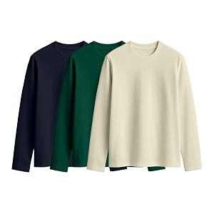 JUNEBERRY Cotton Round Neck Regular Fit Plain