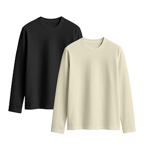 JUNEBERRY Cotton Round Neck Regular Fit Solid