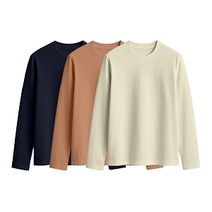 JUNEBERRY Cotton Round Neck Regular Fit Plain