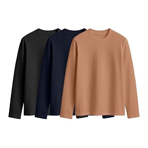 JUNEBERRY Cotton Round Neck Regular Fit Plain