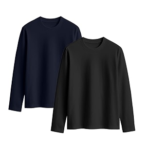 JUNEBERRY Cotton Round Neck Regular Fit Solid