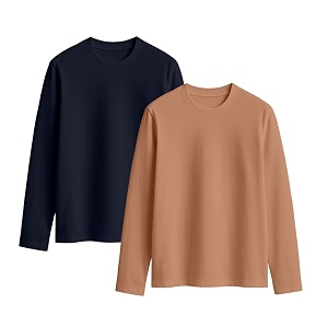 JUNEBERRY Cotton Round Neck Regular Fit Solid