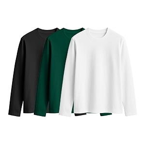 JUNEBERRY Cotton Round Neck Regular Fit Plain