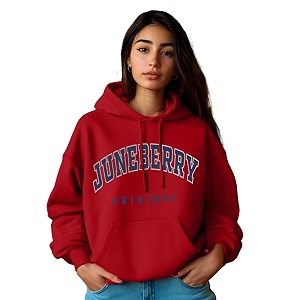 JUNEBERRY Fleece Oversized Baggy Fit Hooded Sweatshirt