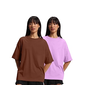 JUNEBERRY Pure Cotton Drop Shoulder Oversized Baggy