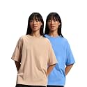 JUNEBERRY Pure Cotton Drop Shoulder Oversized Baggy