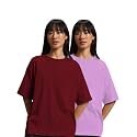 JUNEBERRY Pure Cotton Drop Shoulder Oversized Baggy