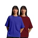 JUNEBERRY Pure Cotton Drop Shoulder Oversized Baggy