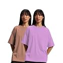 JUNEBERRY Pure Cotton Drop Shoulder Oversized Baggy