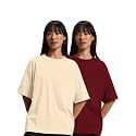 JUNEBERRY Pure Cotton Drop Shoulder Oversized Baggy