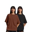 JUNEBERRY Pure Cotton Drop Shoulder Oversized Baggy