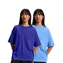 JUNEBERRY Pure Cotton Drop Shoulder Oversized Baggy