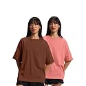 JUNEBERRY Pure Cotton Drop Shoulder Oversized Baggy
