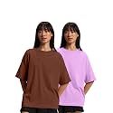 JUNEBERRY Pure Cotton Drop Shoulder Oversized Baggy
