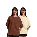 JUNEBERRY Pure Cotton Drop Shoulder Oversized Baggy