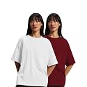 JUNEBERRY Pure Cotton Drop Shoulder Oversized Baggy