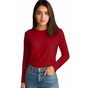 JUNEBERRY Pure Cotton Round Neck Regular Fit