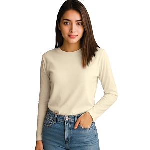 JUNEBERRY Pure Cotton Round Neck Regular Fit