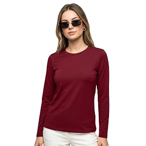 JUNEBERRY Pure Cotton Round Neck Regular Fit