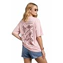 JUNEBERRY Womens Oversized Graphic T-Shirt Retro Floral