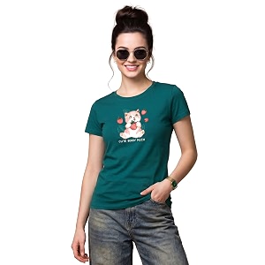 JUNEBERRY Womens Regular Fit Pure Cotton Printed