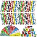 JUNEBRUSHS 56 Pack Christmas Slap Bracelets Xmas