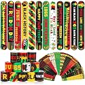 JUNEBRUSHS 56Pcs Juneteenth Slap Bracelets Party Favors
