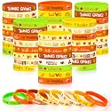JUNEBRUSHS 64pcs Thanksgiving Party Favors Fall Silicone