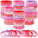 JUNEBRUSHS 64Pcs Valentine39s Day Party Favors Silicone