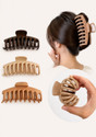 The Junelle Premium Unbreakable Silicone Hair Clutcher Pack of 3 for Women & Girls Hair Claw (Multicolor)