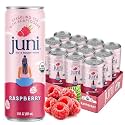 Juni Sparkling Adaptogen Drink, Mood and Focus, Raspberry, 12 pack